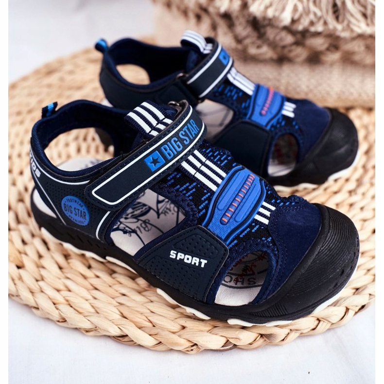 Kindersandalen Big Star mit Klettverschluss Marineblau FF374211 1