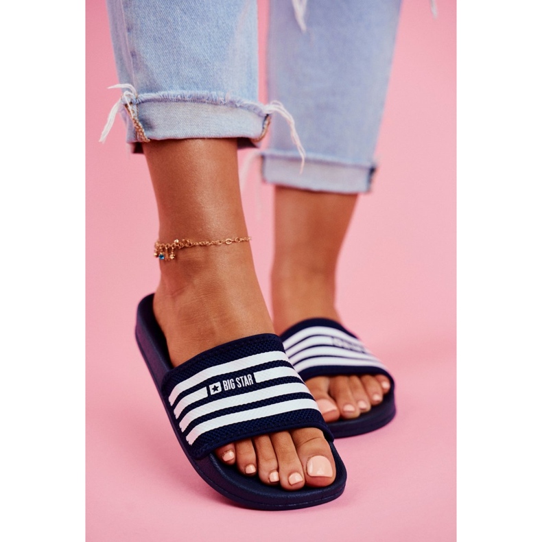 Damen Hausschuhe Big Star Marineblau FF274A356 2