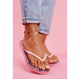 Damen Hausschuhe Flip-Flops Big Star Pink FF274A304 rosa 1