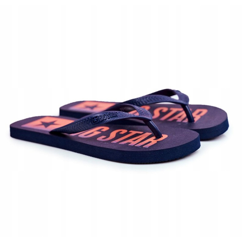 Herren Hausschuhe Flip-Flops Big Star Marineblau FF274A468 1