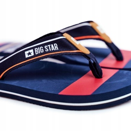 Herren Hausschuhe Flip-Flops Big Star Marineblau FF274A459 navy blau 1