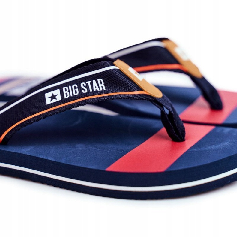 Herren Hausschuhe Flip-Flops Big Star Marineblau FF274A459 navy blau 1
