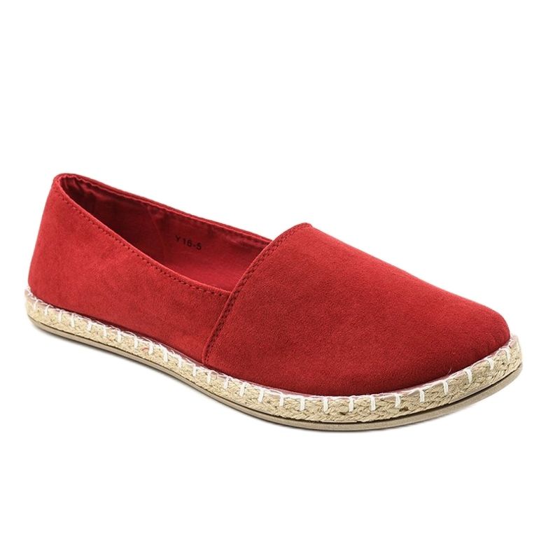 Rote Slip-On-Espadrilles Y16-5 1