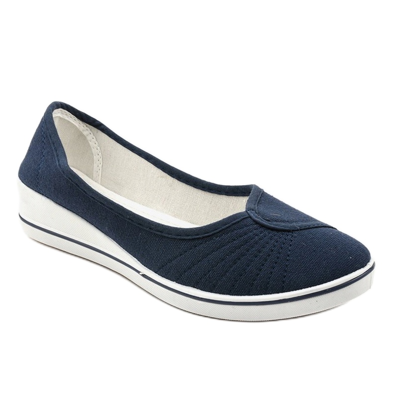 Marineblaue Turnschuhe HC-03 Keil Turnschuhe 1