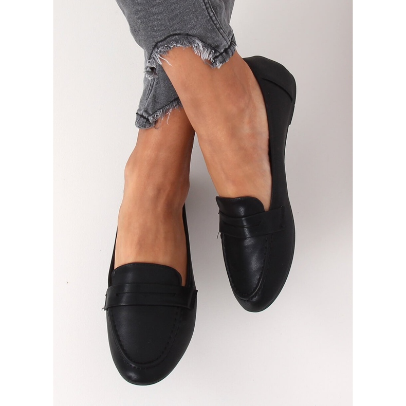 Schwarze Damen-Loafer 98-29 Schwarz 2