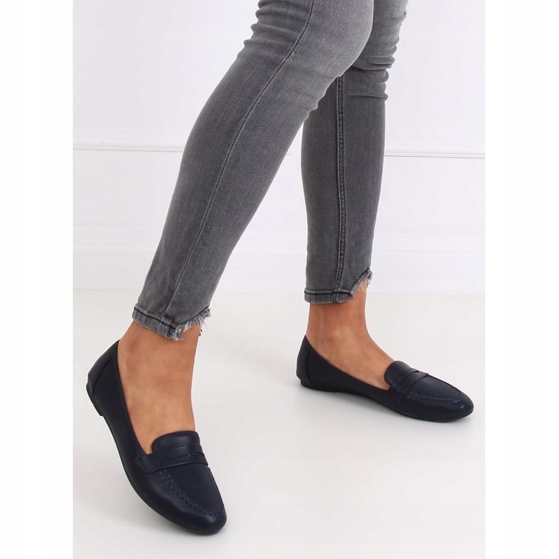 Marineblaue Loafer für Damen 98-29 Blau 2