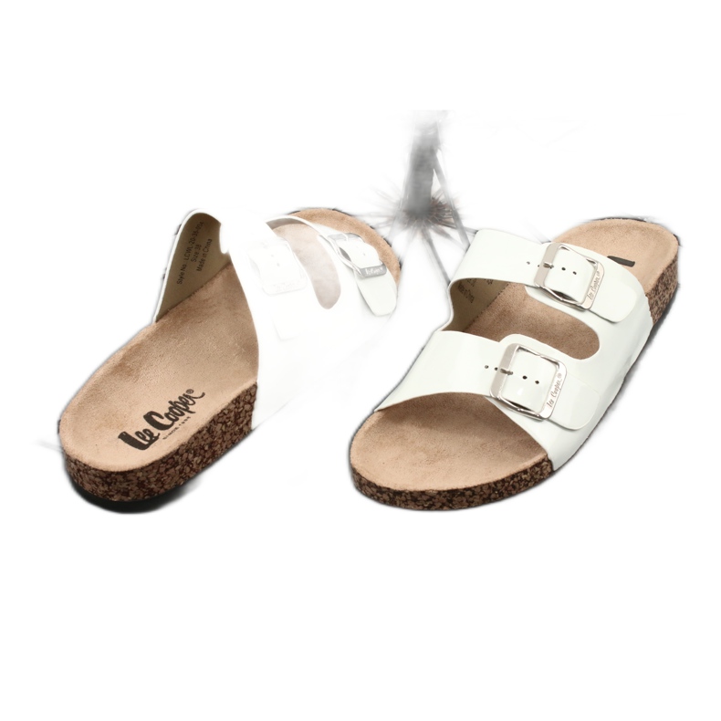 Lackierte anatomische weiße Hausschuhe Lee Cooper 1043-5 1