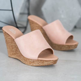 Small Swan Leichte Wildleder Hausschuhe rosa 2