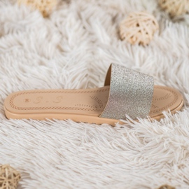 Small Swan Hausschuhe mit Glitzer mehrfarbig gelb 2