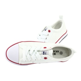 American Club American White Classic LH25 gebundene Turnschuhe weiß weiß 6