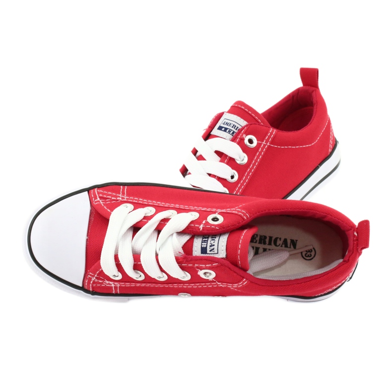 American Club Rote American LH23 Sneakers mit Schnürung ['rot'] 6