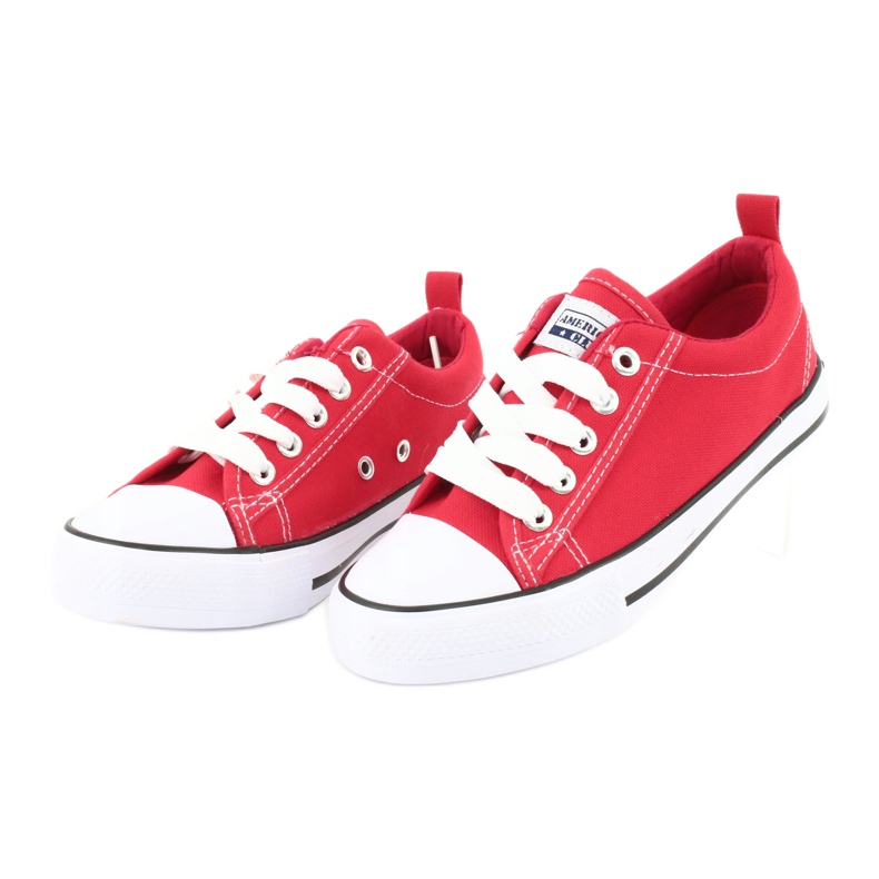 American Club Rote American LH23 Sneakers mit Schnürung ['rot'] 4