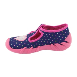 Befado Kinderschuhe 110P362 navy blau rosa 3