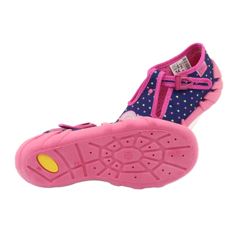 Befado Kinderschuhe 110P362 marineblau rosa 5