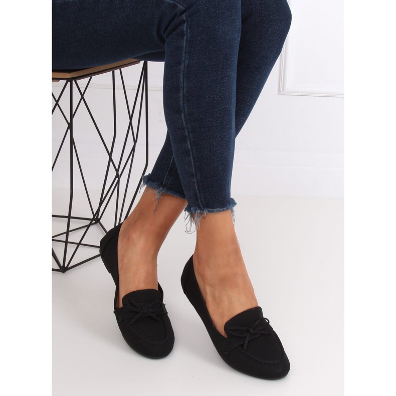 Schwarze Damen-Loafer 98-30 Schwarz 1