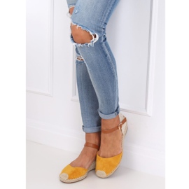 Espadrilles auf Keilen Honig S-820 Gelb 1