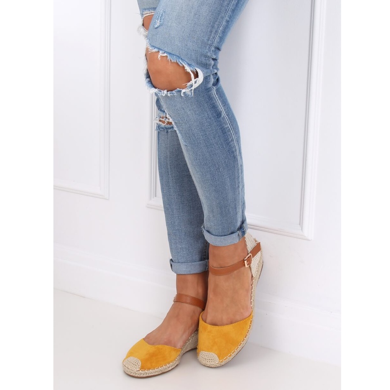 Espadrilles auf Keilen Honig S-820 Gelb 1