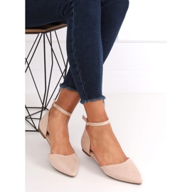 HD-100 Beige geschnittene beige Ballerinas 1