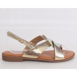 Goldene Damensandalen 222-31 Gold 1