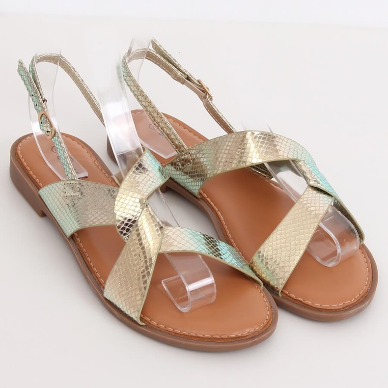 Goldene Damensandalen 222-31 Gold 2