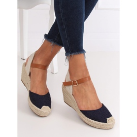 Espadrilles auf Keilabsatz, marineblau S-819 Blau navy blau 2