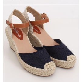 Espadrilles auf Keilabsatz, marineblau S-819 Blau navy blau 1
