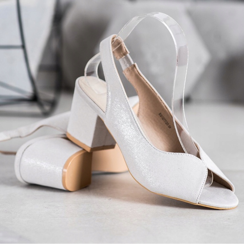 Filippo Lässige Sandalen mit hohen Absätzen grau 1