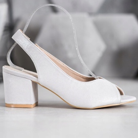 Filippo Lässige Sandalen mit hohen Absätzen grau 2