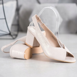 Filippo Lässige Sandalen mit hohen Absätzen golden 2