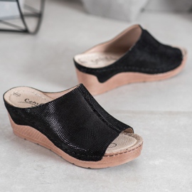 Filippo Hausschuhe aus schwarzem Leder 1