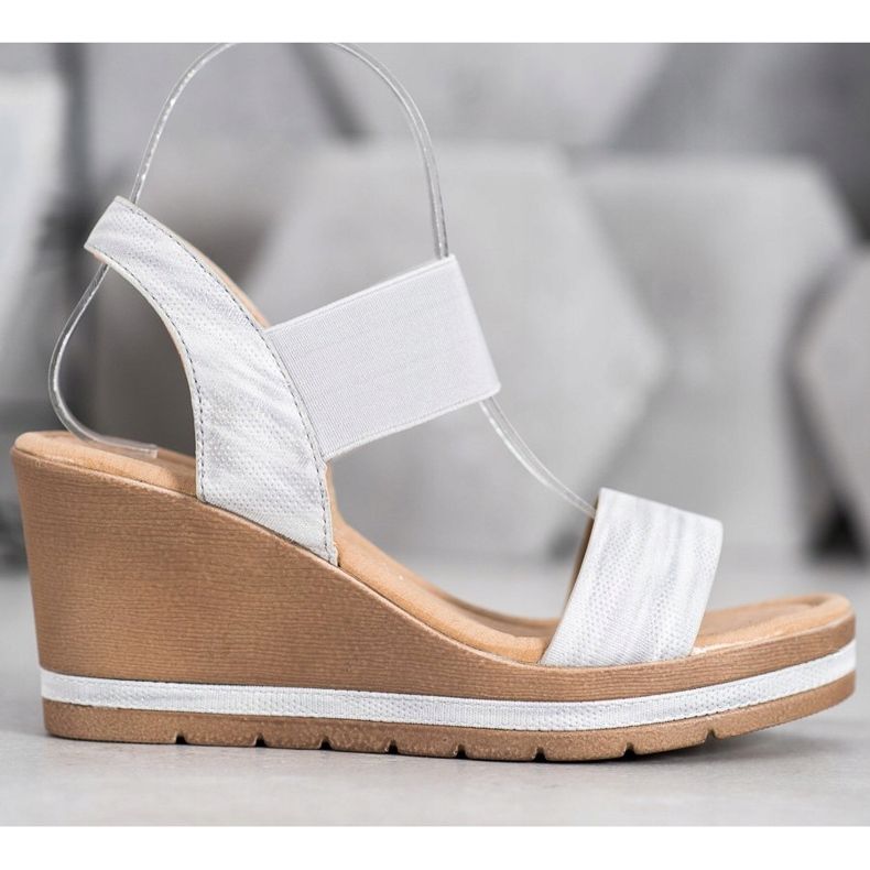 Sea Elves Stylische Keilsandalen grau 2