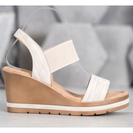 Sea Elves Stylische Keilsandalen braun 2