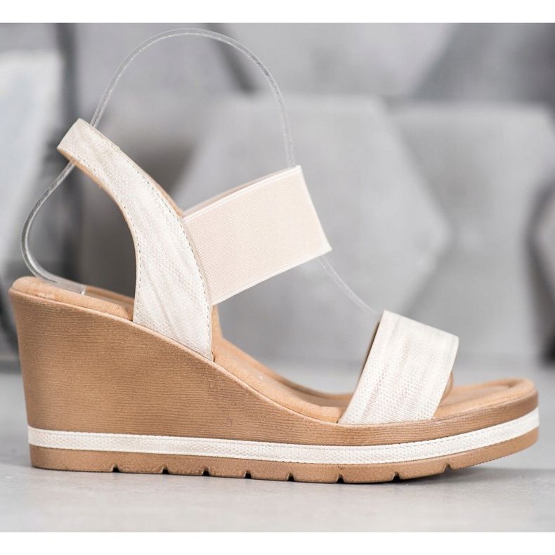 Sea Elves Stylische Keilsandalen braun 2