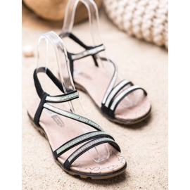 Camo Bequeme Sandalen zum Hineinschlüpfen schwarz 1