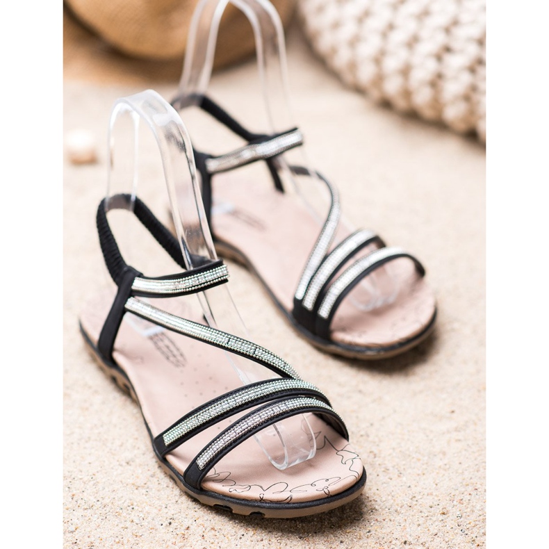 Camo Bequeme Sandalen zum Hineinschlüpfen schwarz 1