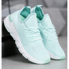 Lemax Textil-Sneaker auf der Plattform grün 1