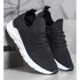 Lemax Textil-Sneaker auf der Plattform schwarz 2