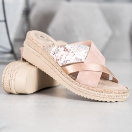 Evento Modische Puderhausschuhe rosa 1