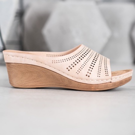 Evento Hausschuhe mit durchbrochenem Muster rosa 2