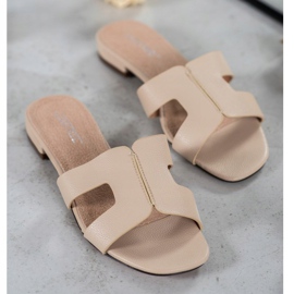 SHELOVET Klassische Hausschuhe aus Öko-Leder braun 1