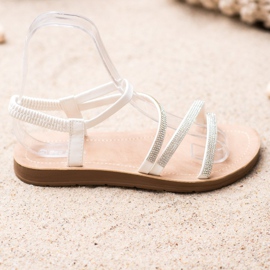 Sea Elves Elegante Slip-On Sandalen weiß 1