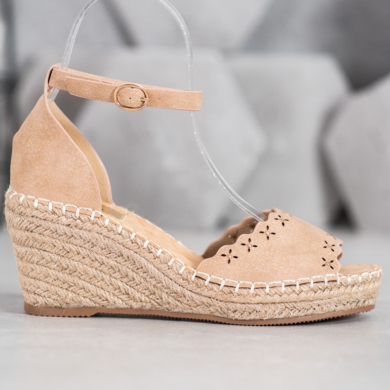 Evento Sandalen mit durchbrochenem Muster braun 1