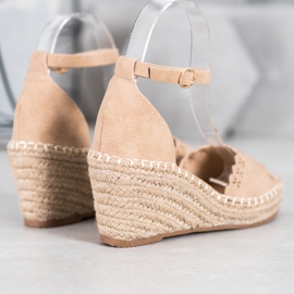 Evento Sandalen mit durchbrochenem Muster braun 2