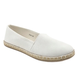 Silberne Slip-On-Espadrilles D1K-19 grau 1