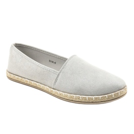 Graue Slip-On Espadrilles D1K-6 1