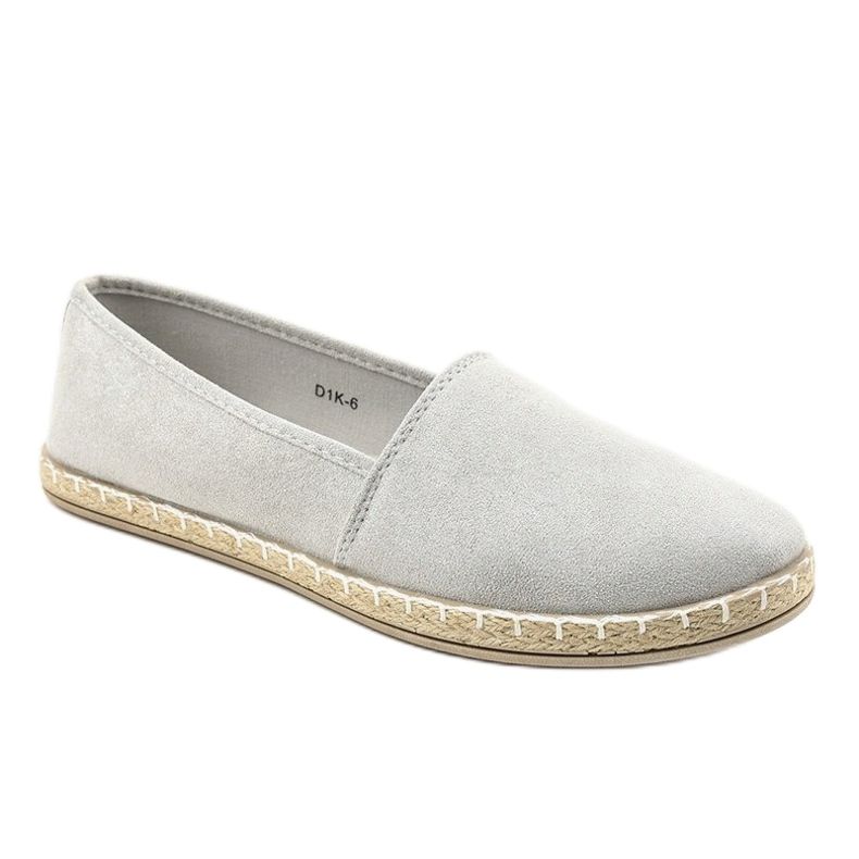 Graue Slip-On Espadrilles D1K-6 1