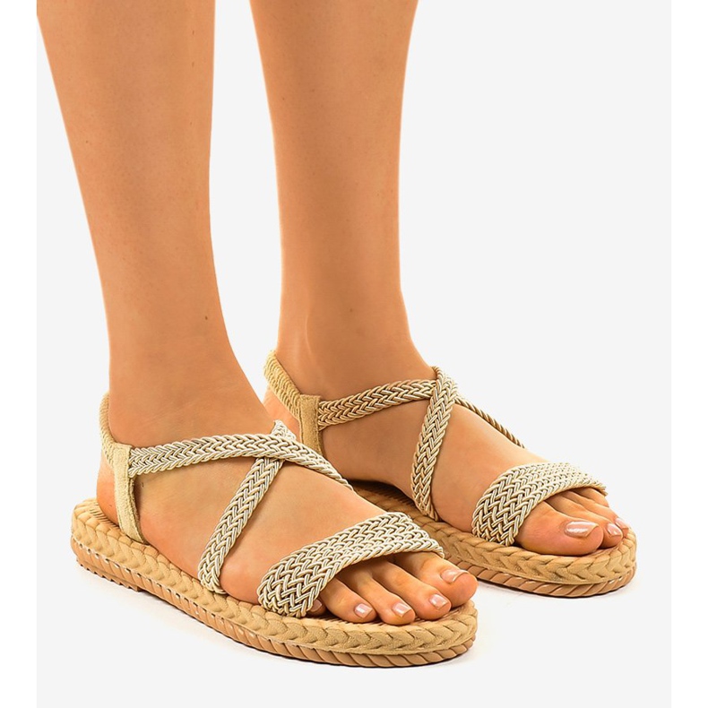 Damen Sandalen beige C602 1