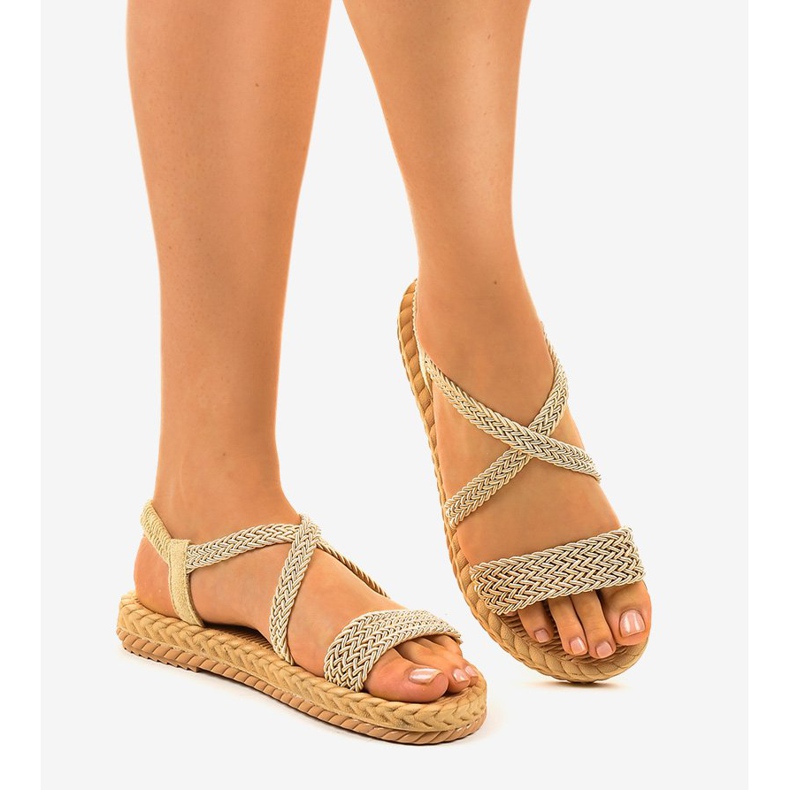 Damen Sandalen beige C602 2