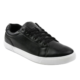 Schwarze Herren-Sneaker aus Kunstleder D83701 1