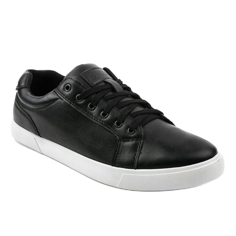 Schwarze Herren-Sneaker aus Kunstleder D83701 1